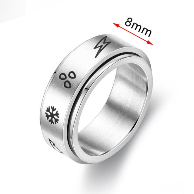 Anti-Stress and Anti-Anxiety Stainless-Steel Rotatable Ring