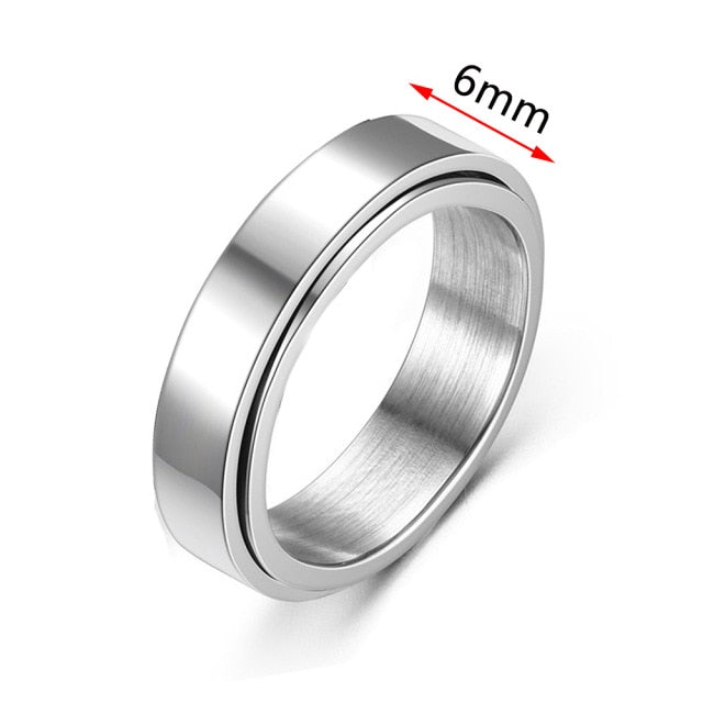 Anti-Stress and Anti-Anxiety Stainless-Steel Rotatable Ring