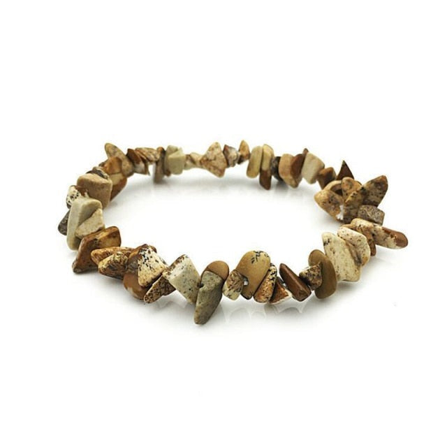 Natural Gemstone Irregular Crystal Nugget Bracelet