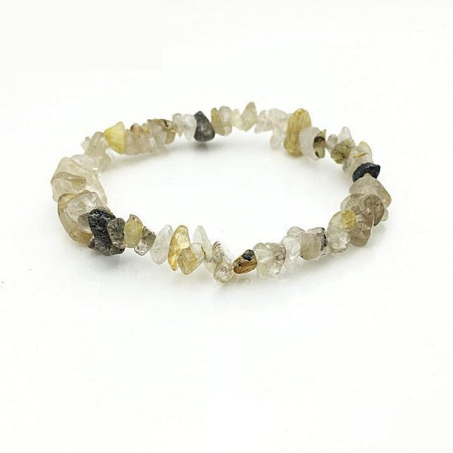 Natural Gemstone Irregular Crystal Nugget Bracelet