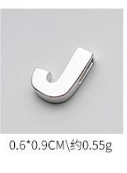 925 Real Sterling Silver 26 Letter English Alphabets Pendant Jewelry