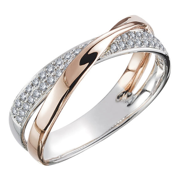 Classic Two-Tone Engagement and Fashion Jewelry Ring