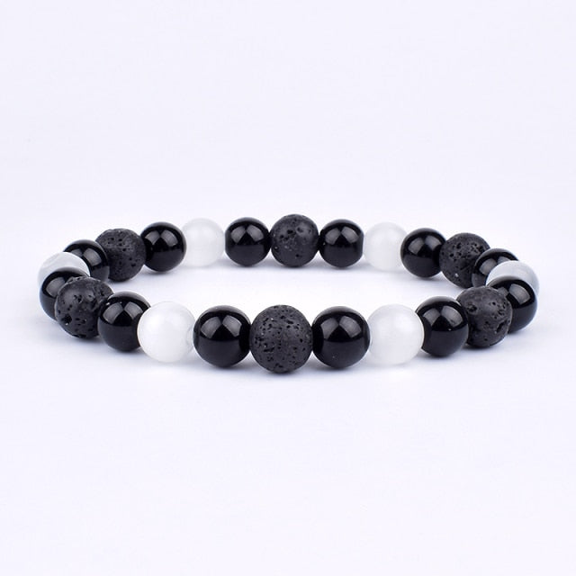 Unisex Natural Obsidian Hematite Bead Tiger Eye Bracelets