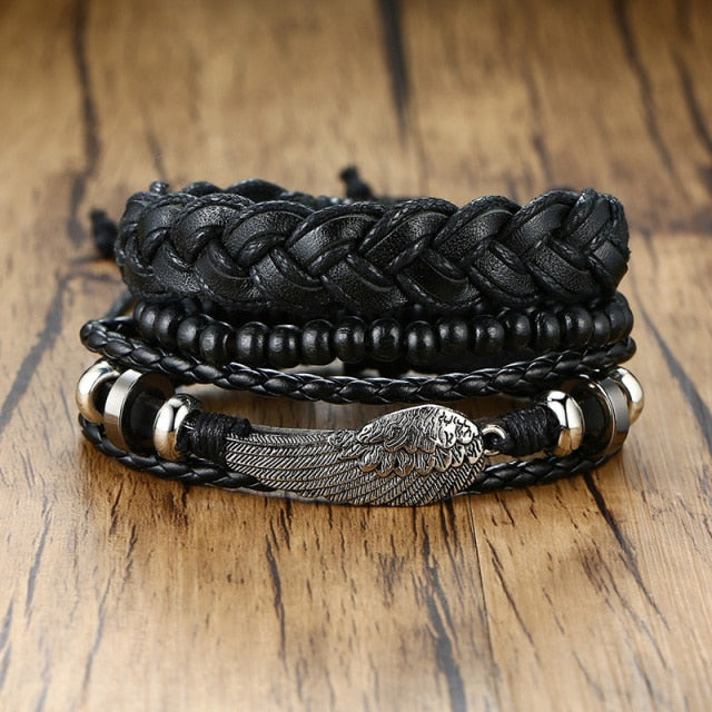 Braided Wrap Leather Vintage Men’s Bracelet