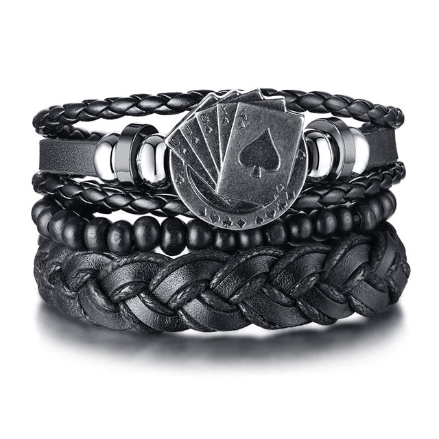 Braided Wrap Leather Vintage Men’s Bracelet
