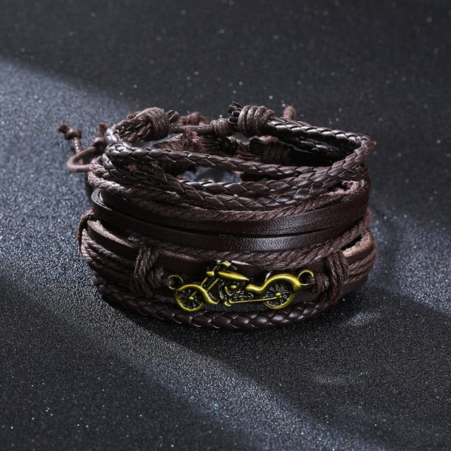 Braided Wrap Leather Vintage Men’s Bracelet