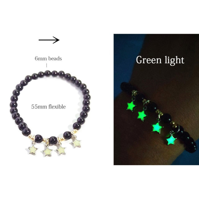 Natural Stone Luminous Glow-in-the-Dark Bracelets