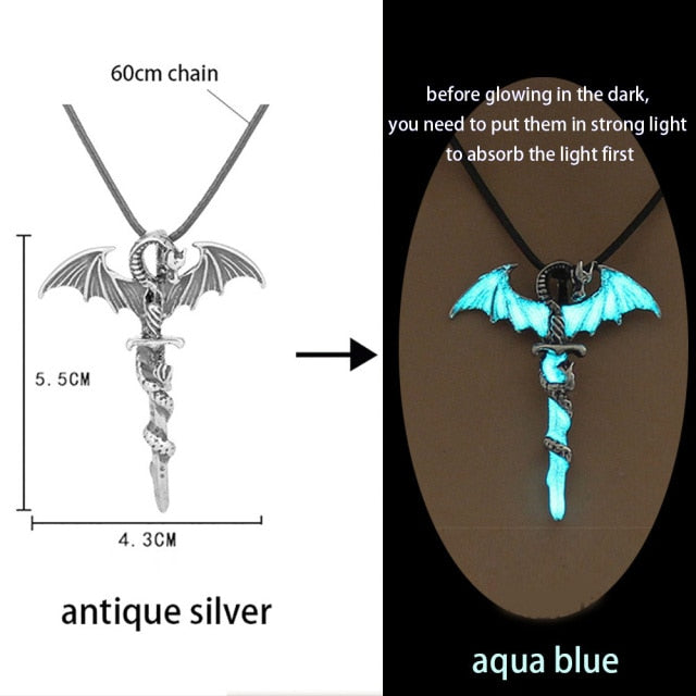 Glowing Elemental Designed Artistic Chain Pendant - Metal Toned