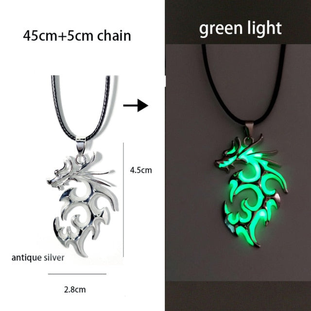 Glowing Elemental Designed Artistic Chain Pendant - Metal Toned
