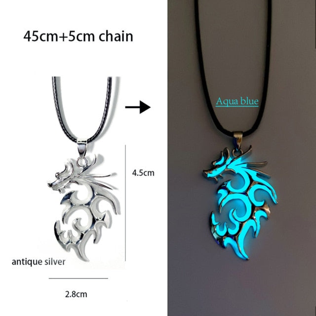 Glowing Elemental Designed Artistic Chain Pendant - Metal Toned