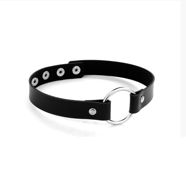 Modish Styled Women's Collar Necklace - Genuine Leather