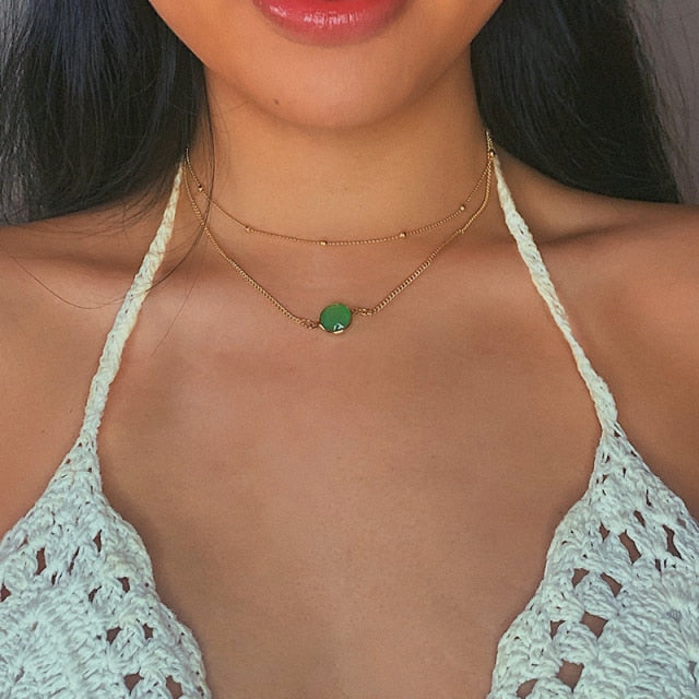 17KM Fashion Asymmetric Lock Necklace for Women Twist Gold Silver Color Chunky Thick Lock Choker Chain Necklaces Party Jewelry