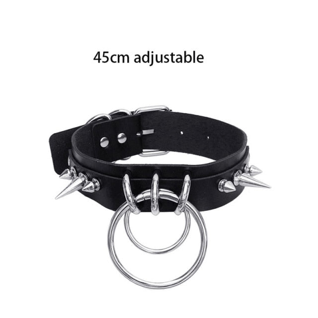 Choker Sexy Heart Lock Key Rivets, Punk Chokers, Gothic Choker Necklace for Women. Hip Hop Bondage Cosplay.