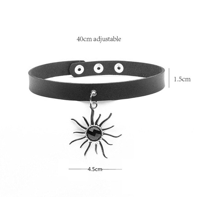 Choker Sexy Heart Lock Key Rivets, Punk Chokers, Gothic Choker Necklace for Women. Hip Hop Bondage Cosplay.
