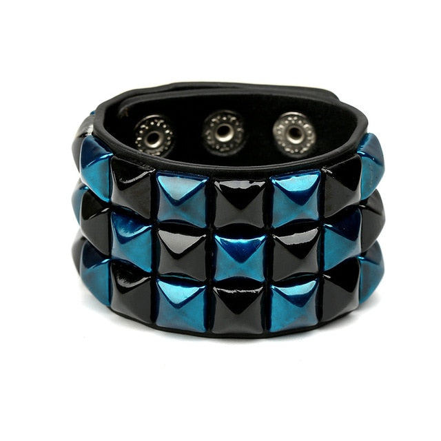 Geometric Design Leather Bohemian Punk Bracelet Jewelry
