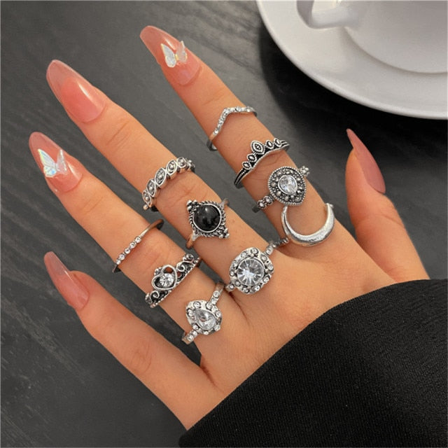 Vintage Gothic Skull Punk Accessory Ring
