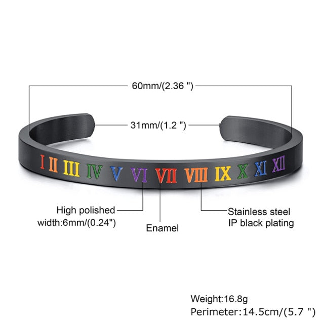 Unisex Casual 3mm to 16mm Flat Bangle Bracelet