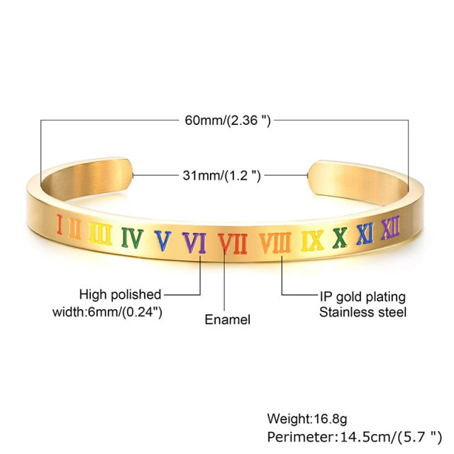 Unisex Casual 3mm to 16mm Flat Bangle Bracelet