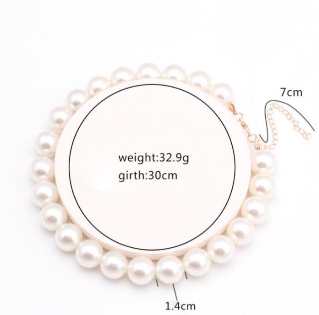 Women Fashion Vintage Pearl Necklace Party Necklace Elegant Chain Retro Accessories All Match Necklace Streetstyle Necklace