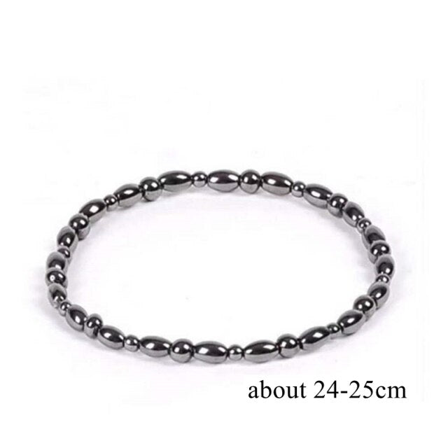 Direct Shipping Lose Weight Fashion Girl Women Men Charm Magnetic Black Stone Anklets Natural Black Health Jewelry Care Anklet