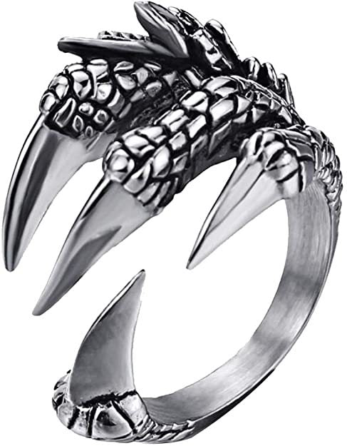 Titanium Steel Punk Nature Bohemian Ring Set