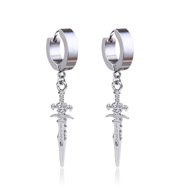 1 Piece Stainless Steel Painless Butterfly Ear Clip Earrings for Men/Women Punk Black Non Piercing Fake Earrings Jewelry.