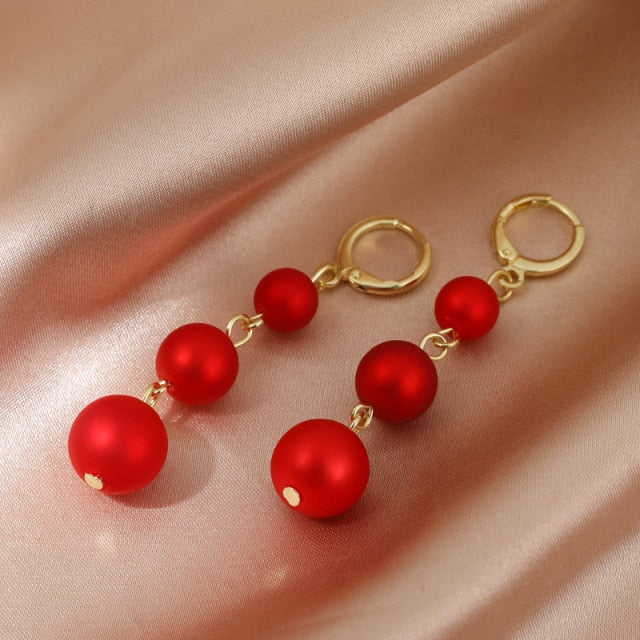 Korean Glossy Arc Fine Drop Earring Range