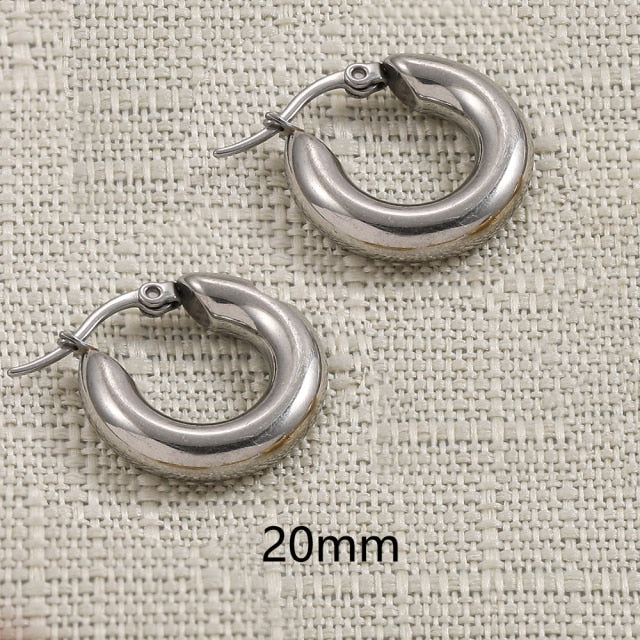 Stainless-Steel Geometric Shaped Hoop Earring Range