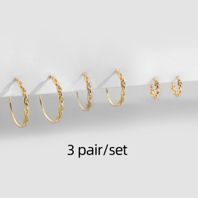 Stainless-Steel Geometric Shaped Hoop Earring Range