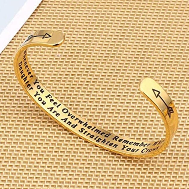 Engraved Inspirational Quotes Charm Bangles for Women