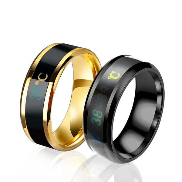 Titanium Steel, Mood Emotion Feeling Intelligent Rings for Women Men Waterproof Jewelry.