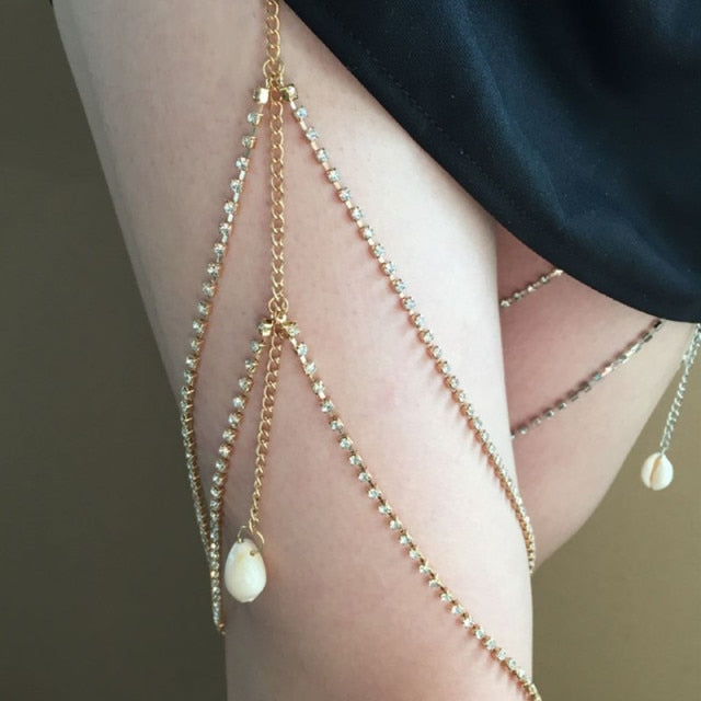Rhinestone Crystal Fashion Thigh Bracelets for Women