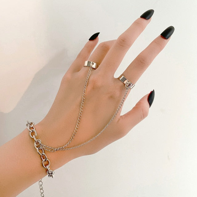 Punk Cool Trendy Hip-Hop Adjustable Chain Ring