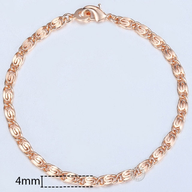 20cm Curb Link Chain Unisex Bracelets