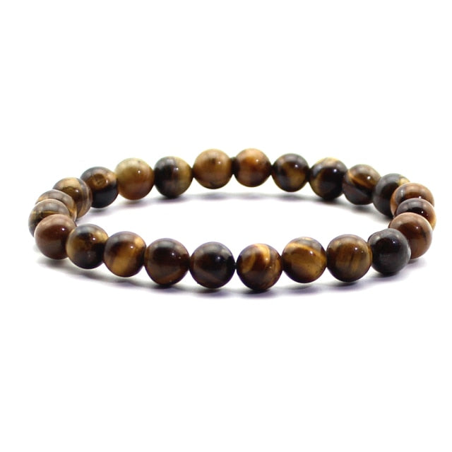 8mm Nature Beads Natural Stone Lava Charm Bracelets