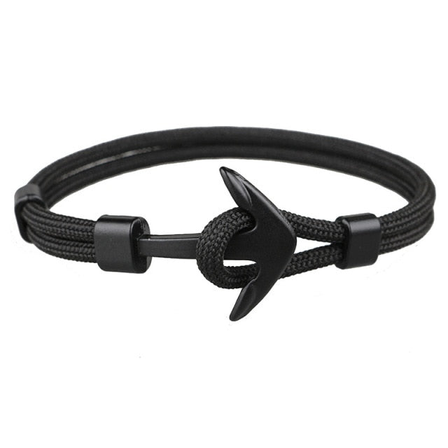 Men’s Anchor Nylon Braided Rope Bracelet