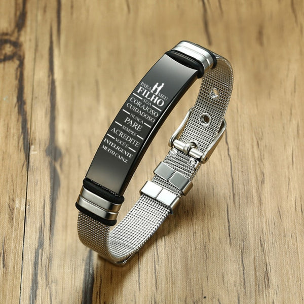 12mm Men’s Adjustable Stainless Steel Band Bracelets