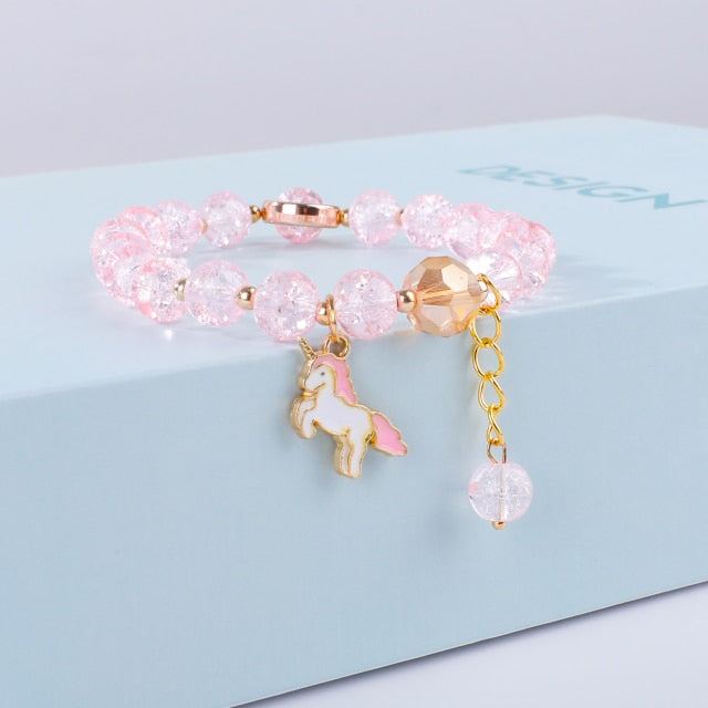 Cute Beads Glass Bracelet Pendant Bracelet for Girls and Women