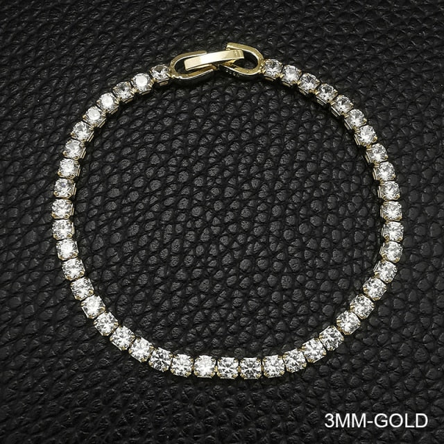 Women’s Fashion Jewelry Zirconia Studded Chain Bracelets