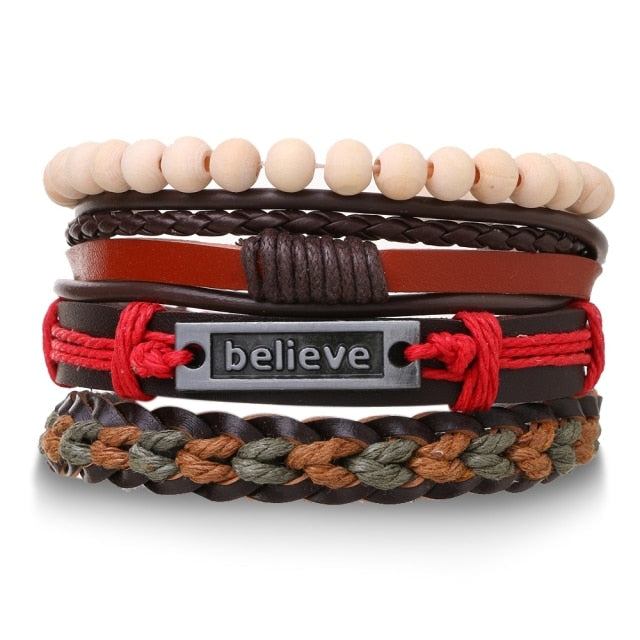Vintage Black Bead Hollow Fashion Multilayer Bracelet