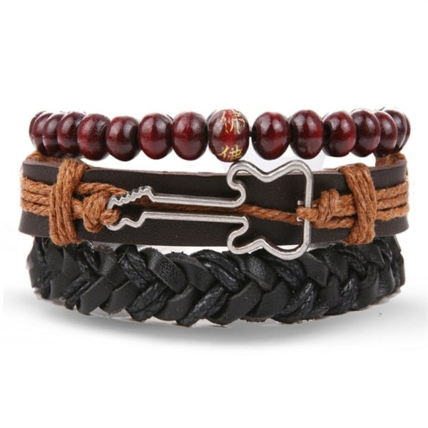 Vintage Black Bead Hollow Fashion Multilayer Bracelet