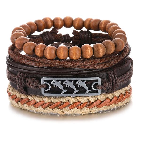 Vintage Black Bead Hollow Fashion Multilayer Bracelet