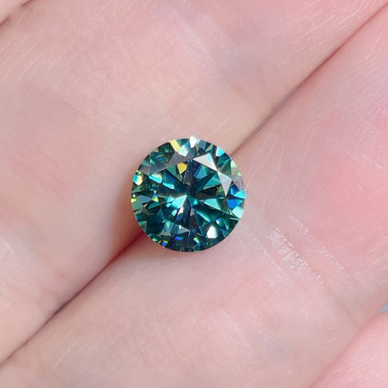 1ct 6.5mm Blue VVS1 Fine Cut Moissanite Gemstone